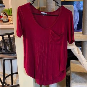 Maroon pocket tee